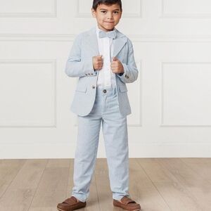 HOPE & HENRY Seersucker Suit. Sports Coat & Pants. Organic Cotton